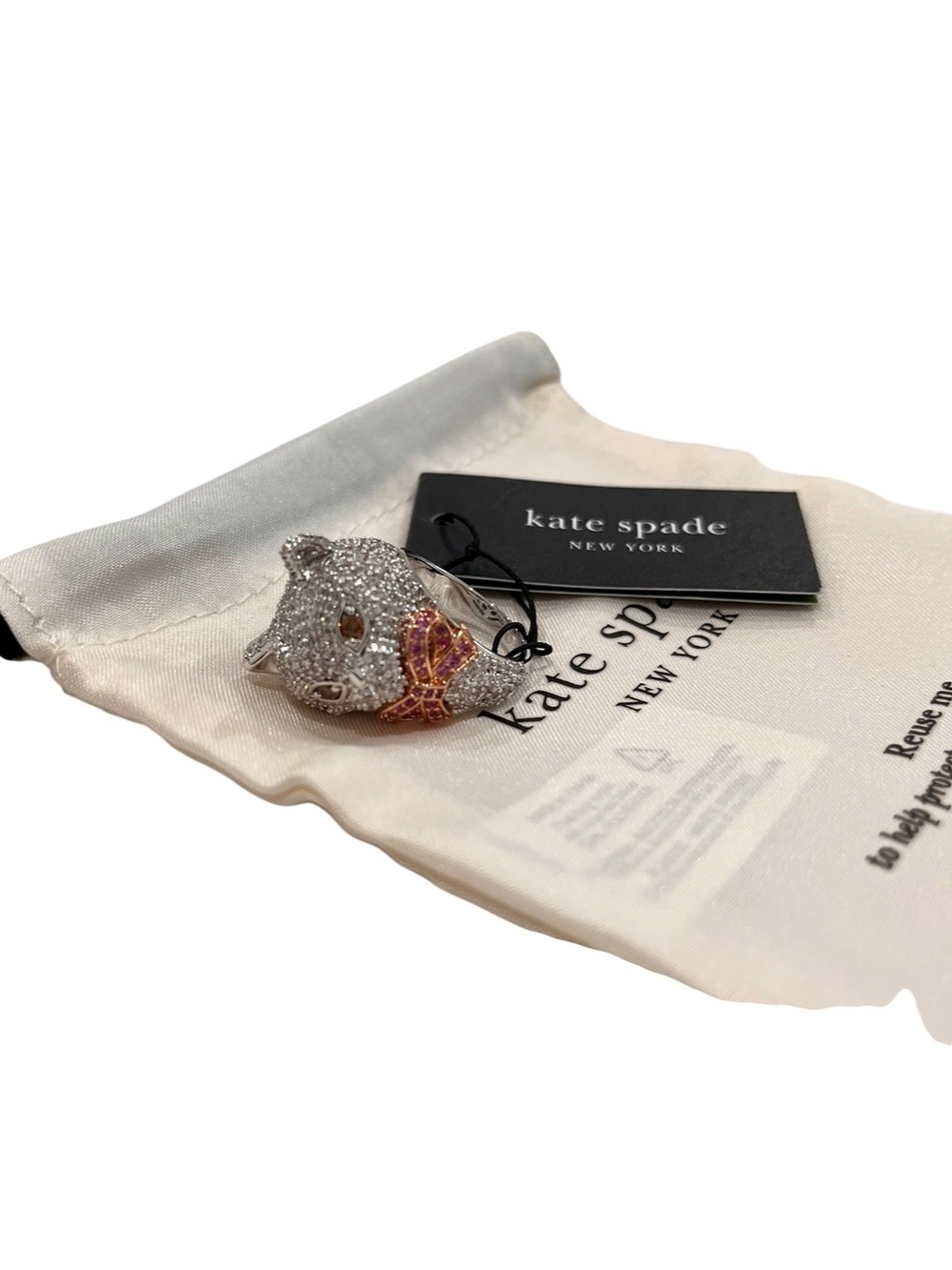 Kate Spade RARE SOLD OUT Pawlina Cocktail Ring With Dusty NWT Size 5 - Picture 7 of 9